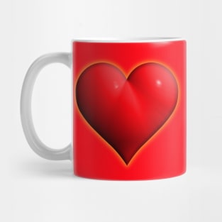 Glowing Red 3-D Heart Valentine's Day Mug